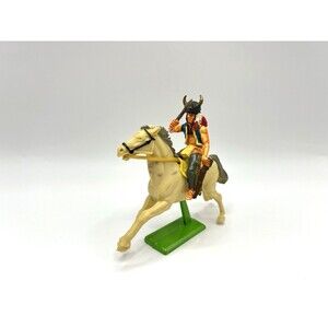 Vintage 1971 Britains Ltd Deetail Native American Indian On Horse Mounted China